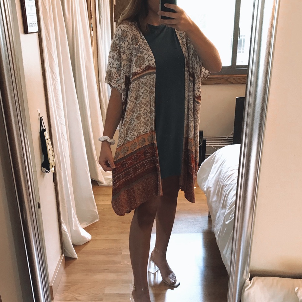 Blue Rain Patterned Kimono - Picture 4 of 4